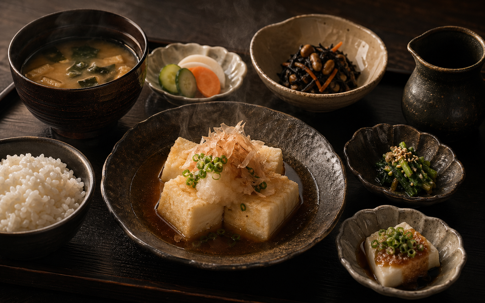 Age-dashi tofu at Kinu Dining